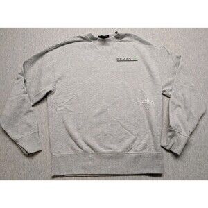 Human Nation Gray Humans Nutrition Face Sweater Size XXS Oversized